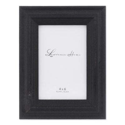 Lawrence Frames 4x6 Weathered Black Wood Picture Frame