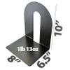 Officemate Bookends, Heavy Weighted 10-inch Steel, Black (93182) view 2