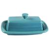 Fiesta Covered Butter Dish XL, 8"  Durable Ceramic, Lead-Safe, Dishwasher/Microwave/Oven Safe  Made in USA Dinnerware - Turquoise view 1