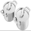 All-Clad Specialty Stainless Steel Ramekin with Lid 2 Piece Oven Broiler Safe 600F Pots and Pans, Cookware Silver view 1