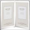 Maturi Silver Plated Double Photo Frame - Flat Edge Portrait, 4 x 6-inch (10 x 15cm) view 1