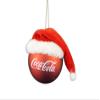 Kurt Adler Coca-Cola Red Ball with Santa Hat Ornament view 1