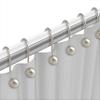 Popular Bath Ball Nickel Metal Shower Curtain Hooks Slips Through Curtain Grommet Easy To Install, Set of 12 view 3