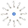Popular Bath Ball Nickel Metal Shower Curtain Hooks Slips Through Curtain Grommet Easy To Install, Set of 12 view 4