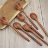 ADLORYEA Wooden Spoons, 6 Pieces 9 Inch Wood Soup Spoons for Eating Mixing Stirring, Wood Spoon with Japanese Style Kitchen Utensil view 3