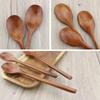 ADLORYEA Wooden Spoons, 6 Pieces 9 Inch Wood Soup Spoons for Eating Mixing Stirring, Wood Spoon with Japanese Style Kitchen Utensil view 4