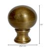Antique Brass Sphere Finial view 2