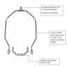 10 Inch Heavy Duty Harp Fitter For Lamp Shades Polished Nickel view 2