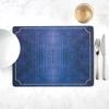 Pimpernel Blue Croc Leather Placemats, Set of 4  (15.7" x 11.7") Cork-Backed Table Mats with 5mm Padding, Decorative Navy Crocodile Design, Heat & Stain Resistant Dining Accessories view 2