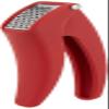 Kuhn Rikon Easy-Clean Garlic Press, No Need to Peel, 7 Red view 1