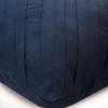 The HomeCentric Euro Pillows, Navy Blue Euro Shams 26x26 inch (65x65 cm) Suede Euro Pillow Cases, Solid Color, Pintucks, Textured, Striped, Contemporary European Sham Covers - Contemporary Navy view 2