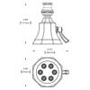 Speakman S-2255-PB Anystream Showerhead, 2.5 GPM, Polished Brass view 4