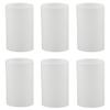 Creative Hobbies Set of 6, 3 Inch Tall White Plastic Candle Covers Sleeves Chandelier Socket Covers ~Standard (Medium) Base view 1