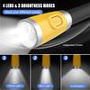 LEDGLE LED Neck Light for Reading Rechargeable Neck Flashlight for Knitting, 3 Adjustable Brightness, Flexible Soft Silicone Arms - for Reading Knitting Crocheting Camping Repairing (Yellow) view 2