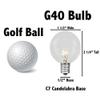 Novelty Lights 25 Pack G40 Frosted White Outdoor Globe Bulbs, Light Bulbs Glass Incandescent Bulbs with 3000 Hour Lifespan, Globe String Lights Replacement Bulbs view 2