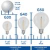 Novelty Lights 25 Pack G40 Red Outdoor Globe Bulbs, Light Bulbs Glass Incandescent Bulbs with 3000 Hour Lifespan, Globe String Lights Replacement Bulbs view 4