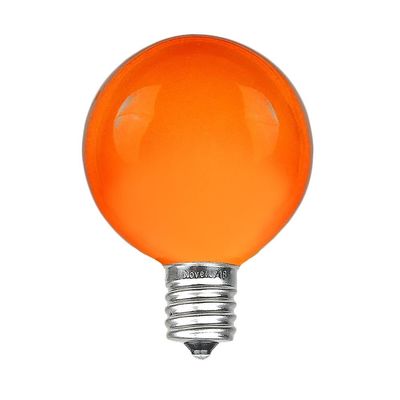 Novelty Lights 25 Pack G40 Orange Outdoor Globe Bulbs, Light Bulbs Glass Incandescent Bulbs with 3000 Hour Lifespan, Globe String Lights Replacement Bulbs