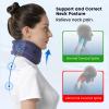 Velpeau Neck Brace for Neck Pain and Support - Soft Cervical Collar for Sleeping, Snoozing, Sleeping Upright, Anti-Snoring, Sleep Apnea for Women & Men (Blue, Enhanced Version, M: 11.5-14"/3) view 2