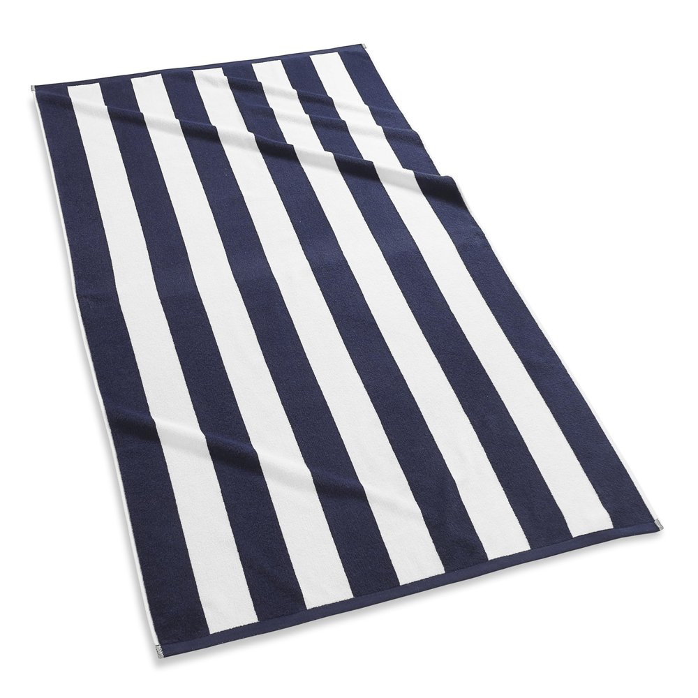 Kassatex Cabana Stripe Beach Towels - Navy