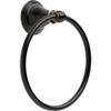 Delta Windemere (1-Pack) Hand Towel Holder Oil Rubbed Bronze Towel Racks for Bathroom Wall Round Towel Ring Holder for Bath Towel Hanger for Kitchen, Bathroom Accessories 70046-OB view 1