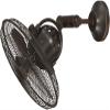 Outdoor Wall Mount Fan by by Craftmade BW414AG3 Bellows IV 16 Inch Patio Fans Oscillating with Wall Control, Aged Bronze Textured view 1