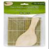 Helens Asian Kitchen Sushi Hand Roll Mat with Rice Paddle, 7.25-Inches x 5.25-Inches, Natural Bamboo view 2