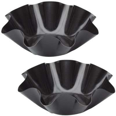 HIC Kitchen Non-Stick Tortilla Bowl Makers, Carbon Steel, PFOA Free, 8.5 x 2.5-Inches, Set of 2