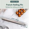 Ultra Cuisine French Rolling Pin for Baking  Use with Pizza, Cookie, and Pastry Dough, Fondant and Pie Crust  Tapered Design Bread Roller Pin, Stainless Steel 15.75-inch Large Roller Pin view 3