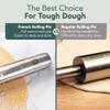 Ultra Cuisine French Rolling Pin for Baking  Use with Pizza, Cookie, and Pastry Dough, Fondant and Pie Crust  Tapered Design Bread Roller Pin, Stainless Steel 15.75-inch Large Roller Pin view 4