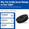 Carlisle FoodService Products Jumbo Server Tortilla Server with Insulated Lid for Kitchens, Restaurants, Catering, Plastic, 12.75 X 2.625 Inches, Black view 3