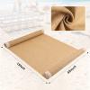 AK TRADING CO. 40" Wide Natural Burlap Wedding Aisle Runner with Ivory Lace - 40" Wide x 15 feet Long view 2