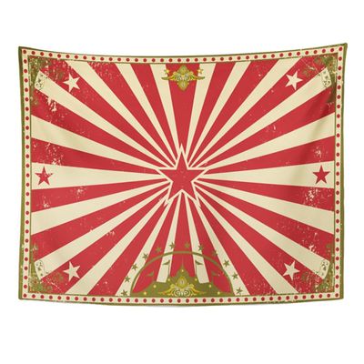 Emvency Tapestry Carnival Circus Vintage for Your Size Screen Marquee Cabaret Home Decor Wall Hanging for Living Room Bedroom Dorm 60x80 inches