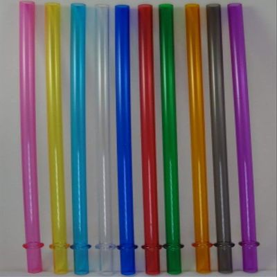 California Straw Rainbow Colored Replacement Acrylic Straw Set of 10, for 16oz Tumblers
