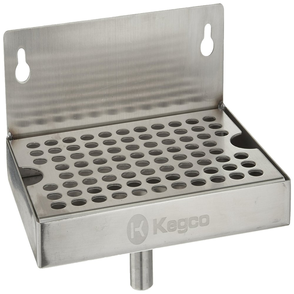 Kegco Dp-64-D Wall Mount Drip Tray, 6", Stainless Steel