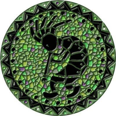Drop-in Kokopelli Vinyl Swimming Pool Mat (29" x 29", Green)