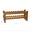 Oceanstar 18-Bottle Stackable Bamboo Wine Rack view 3