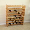 Oceanstar 18-Bottle Stackable Bamboo Wine Rack view 4