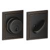 Schlage B60 N ADD 716 Deadbolt with Addison Trim, Keyed 1 Side, Highest Residential Security, Aged Bronze view 1