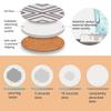 LIFVER 6 Piece Absorbent Stone Coaster Set with Holder, Ceramic Drink Coasters, 4 Inch Farmhouse Coasters with Cork Base, Ideal Gift for Housewarming view 3