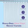 Epica Shower Curtain  Strongest Heavy-Duty Clear Vinyl 72x72 Shower Curtain Liner  Stain & Soap Scum Resistant with Rust-Proof Metal Grommets (Clear) view 2