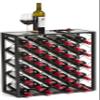 Mango Steam 32 Bottle Gray Wine Rack with Glass Top Shelf, Free Standing for Home, Kitchen and Bar view 2