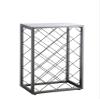 Mango Steam 23 Bottle Gray Wine Rack with Glass Top Shelf, Free Standing for Home, Kitchen and Bar view 3
