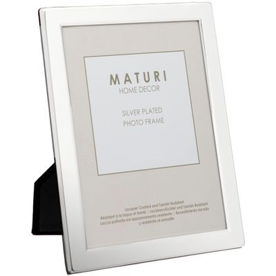 Maturi Silver Plated Photo Frame - Flat Edge Finish 4 x 6-inch (10 x 15cm)