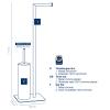 Kela Toilet Brush Set with Tissue Paper Holder Style Collection, Chrome, 20 X 32 X 71 Cm view 3