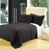 Egyptian Cotton Factory Outlet Store Cal King Size Luxury Black Checkered Quilted Wrinkle Free Microfiber 3 Piece Coverlet Set view 1