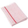 1 Dozen Original Lamont Poli-Check Tea Towel Kitchen Dish Towels Poli Dri, 12 Pack (Red) view 1
