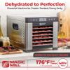 Magic Mill Pro Food Dehydrator Machine | 7 XL Stainless Steel Trays | Dryer for Jerky, Dog Treats, Herb, Meat, Beef, Fruit | Keep Warm Function, Digital Timer and Temperature Control, ETL Approved view 2