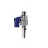 Kegco LH BF13R07-1 Regulator Ball Valve with 5/16 Hose Barb outlet, Brass view 3