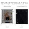 Langdon House 11x14 Silver Picture Frame, Contemporary Glam Photo Frame 11 x 14, Wall Mount or Table Top, Celebration Collection view 3