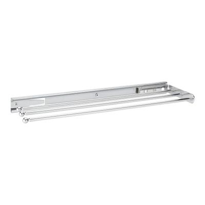 Rev-A-Shelf Under Sink Hand Towel Holder for Kitchen and Bathroom Cabinets, Pullout Extension 3 Prong Wire Dish Rag Rack Hanger, Chrome, 563-47 C